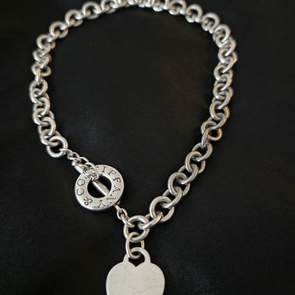 Tiffany & Co. Silver Heart Charm Necklace